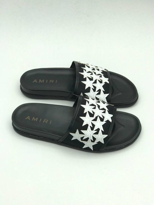 کد 300 صندل AMIRI امیری تیکه دوزی ستاره مشکی سفید - تصویر 6