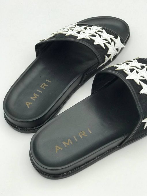کد 300 صندل AMIRI امیری تیکه دوزی ستاره مشکی سفید - تصویر 9
