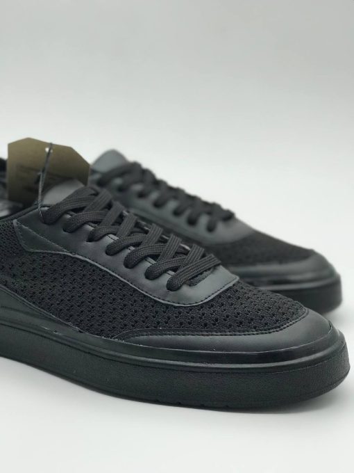 کد 2700 ZARA ونس زارا قلاب بافی مشکی یکدست - تصویر 2