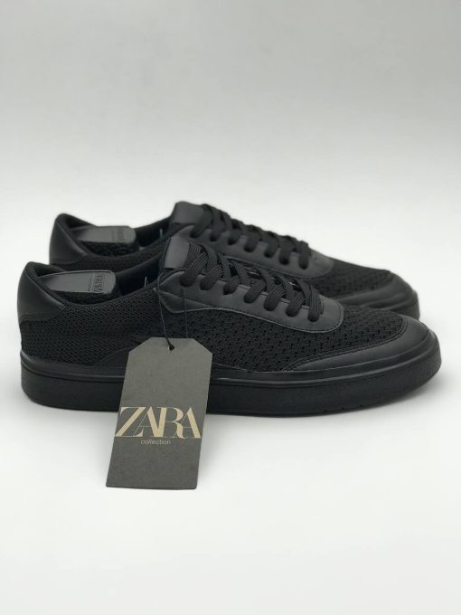 کد 2700 ZARA ونس زارا قلاب بافی مشکی یکدست - تصویر 9