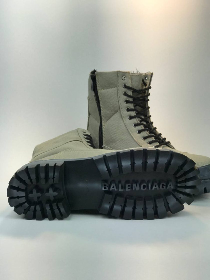 کد 2900 بوت بالنسیاگا BALENCIAGA پارچه جین کرم - Image 7