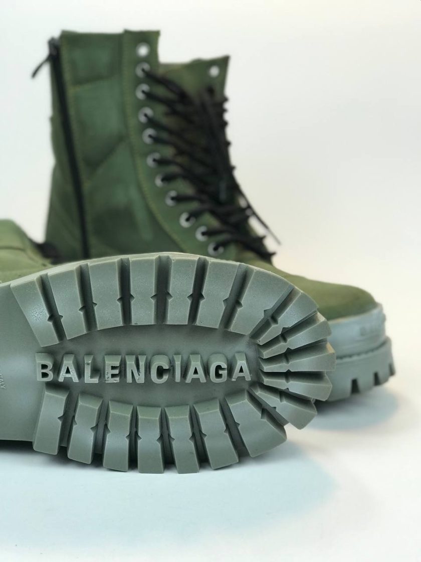 کد 2900 بوت بالنسیاگا BALENCIAGA پارچه جین سبز ارتشی - Image 11