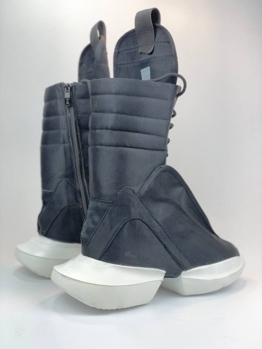 کد 2802 بوت بلند بند مخفی ریک اونز rick owens مشکی زیره سفید - Image 9