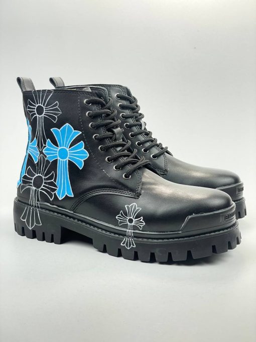 کد 2916 بوت بالنسیاگا BALENCIAGA گرافیکی نقاشی رنگی صلیبی - تصویر 5