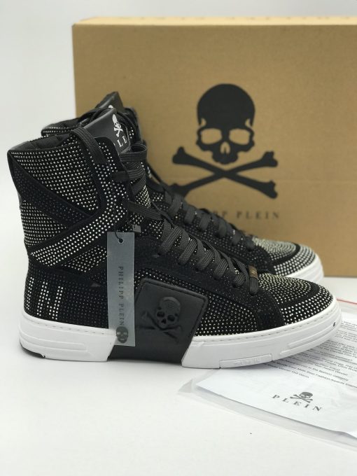 کد 1810 بوت فیلیپ پلین Philipp Plein تمام نگین مشکی - تصویر 3