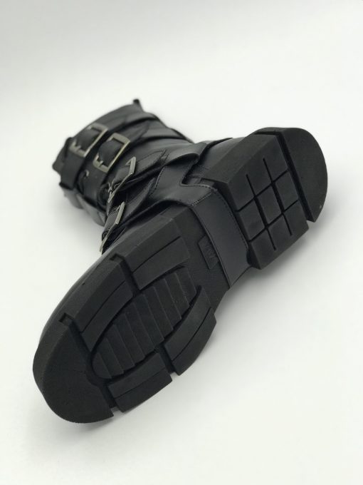 کد 2103 بوت کلاسیک زارا بندی سگکی چرم مشکی تمام رکاب - تصویر 5
