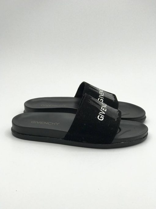 صندل GIVENCHY جیونچی طرح سه سگ دوبرمن مشکی مات و براق - تصویر 3