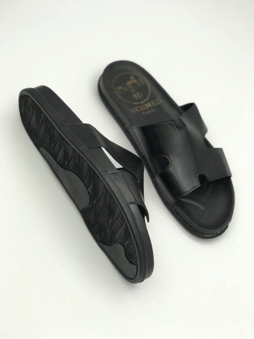 صندل HERMES هرمس مشکی یکدست - تصویر 7