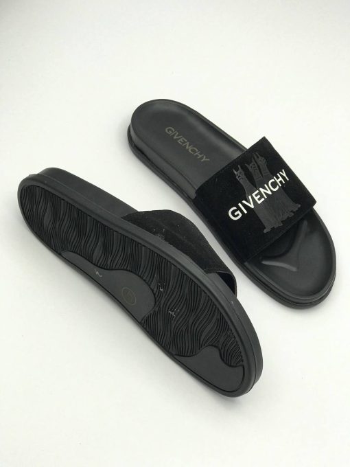 صندل GIVENCHY جیونچی طرح سه سگ دوبرمن مشکی مات و براق - تصویر 8