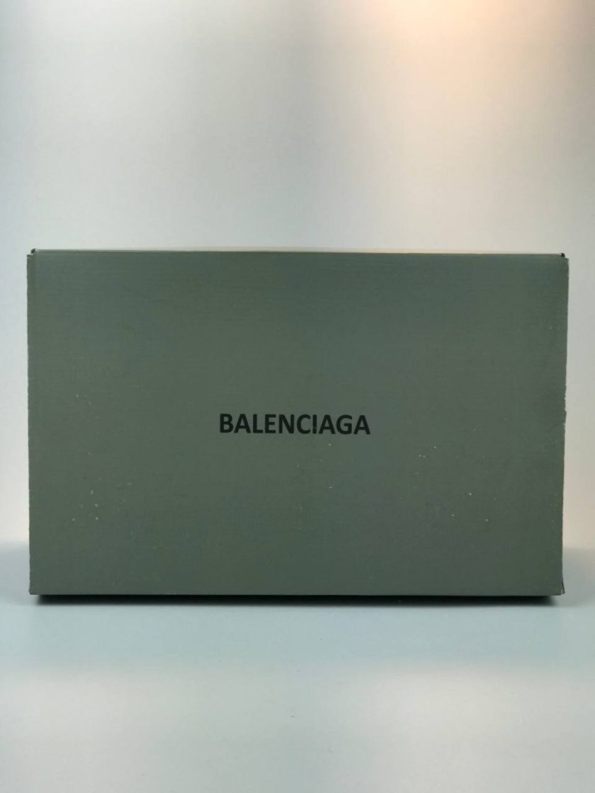 کد 2908 بوت بالنسیاگا BALENCIAGA بندی رویه ساده چرم سفید - Image 2