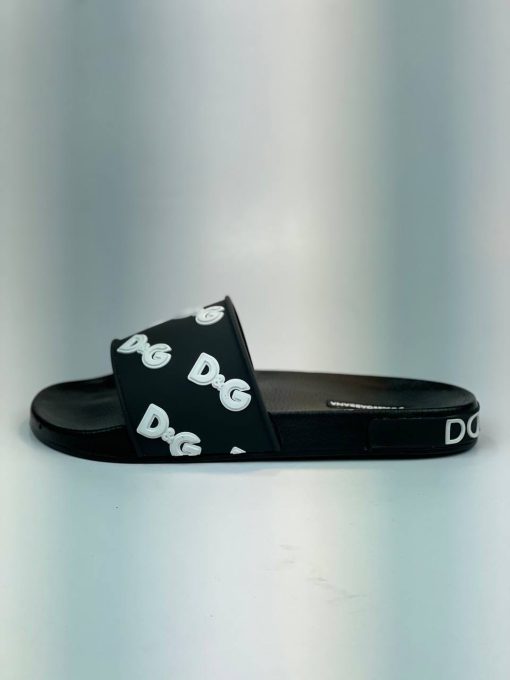 صندل Dolce & Gabbana برجسته d&g مشکی سفید - Image 3