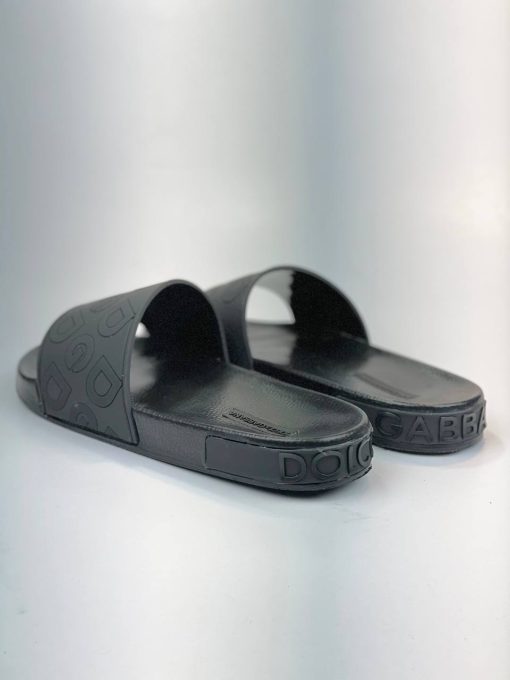 صندل Dolce & Gabbana DG حک مشکی یکدست - تصویر 4