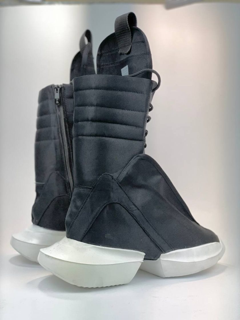 کد 2802 بوت بلند بند مخفی ریک اونز rick owens مشکی زیره سفید - Image 6