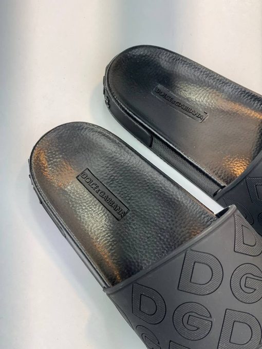 صندل Dolce & Gabbana DG حک مشکی یکدست - تصویر 5