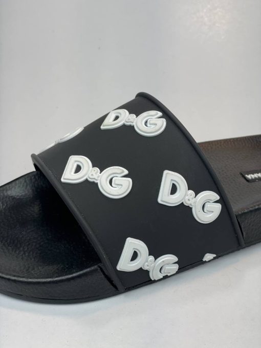 صندل Dolce & Gabbana برجسته d&g مشکی سفید - Image 7