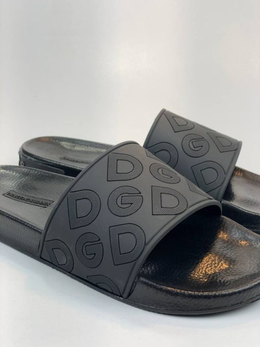 صندل Dolce & Gabbana DG حک مشکی یکدست - تصویر 7
